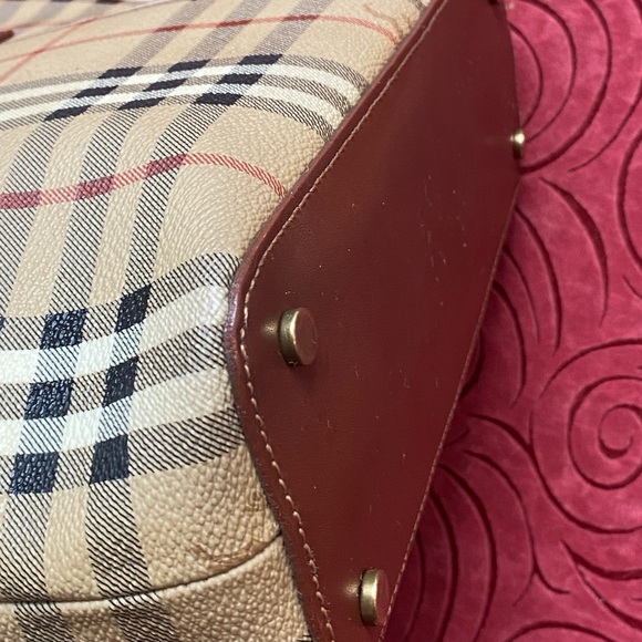 Authentic Burberry London Haymarket Check Italian Tote Handbag - Picture 2 of 10